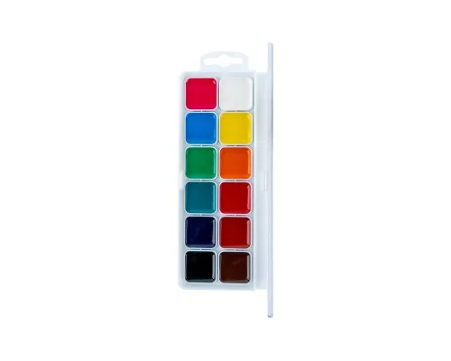 Акварельні фарби Kite Classic, 12 кольорів (K-061)