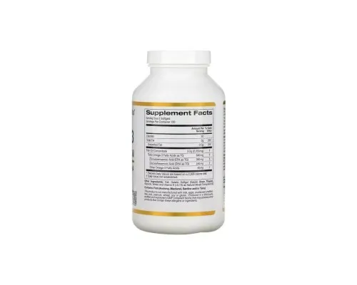 Жирні кислоти California Gold Nutrition Риб'ячий жир преміум-класу з Омега-3, 180 EPA /120 DHA, Omega-3 Premium Fis (CGN-01330)