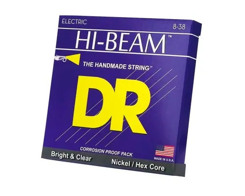 Струни для гітари DR Strings HI-BEAM Electric - Light Light (08-38) (LLTR-8)