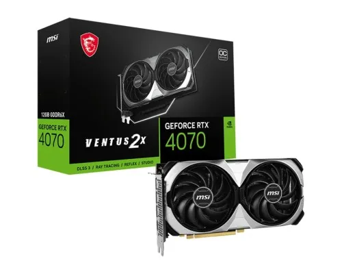 Видеокарта MSI GeForce RTX4070 12Gb VENTUS 2X E OC (RTX 4070 VENTUS 2X E1 12G OC)