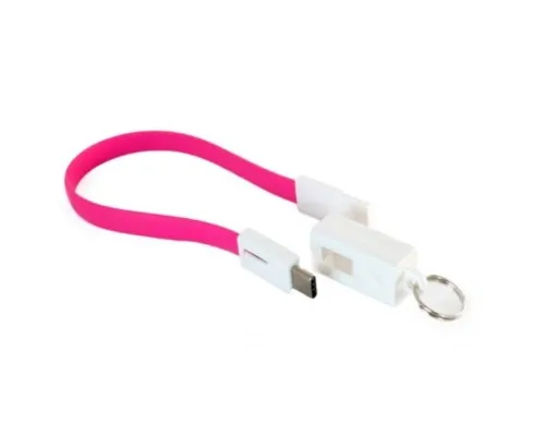 Дата кабель USB 2.0 AM to Type-C 0.18m pink Extradigital (KBU1788)