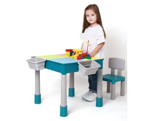 Дитячий стіл Microlab Toys Конструктор Ігровий Центр + 1 стілець (GT-16)