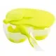 Набір дитячого посуду Baby Team Тарілка двосекційна з кришкою і ложкою (6003_green)
