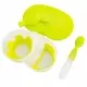 Набір дитячого посуду Baby Team Тарілка двосекційна з кришкою і ложкою (6003_green)