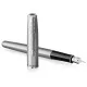 Ручка перьевая Parker SONNET 17 Essentials Stainless Steel CT  FP F (83 811)