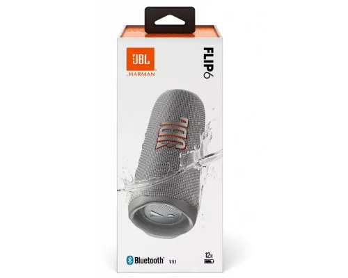 Акустическая система JBL Flip 6 Grey (JBLFLIP6GREY)