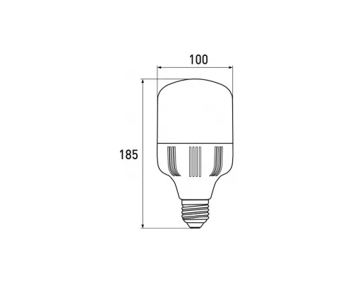 Лампочка EUROELECTRIC Plastic 30W E27 4000K 220V (LED-HP-30274(P))