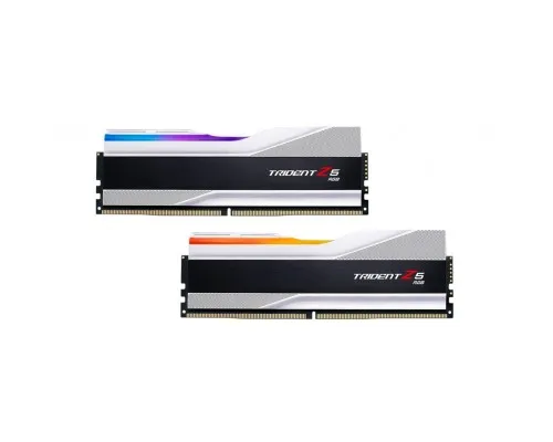 Модуль памяті для компютера DDR5 32GB (2x16GB) 6000 MHz Trident Z5 RGB Silver G.Skill (F5-6000J3636F16GX2-TZ5RS)