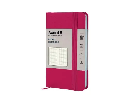 Книга записная Axent Partner, 95x140 мм, 96 листов, клетка, малиновая (8301-50-A)