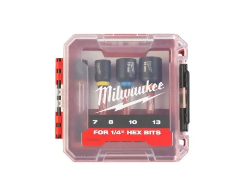 Головка магнітна Milwaukee магнітних головок для ударних рабіт Shockwave 7,8,10,13 мм (4932492445)