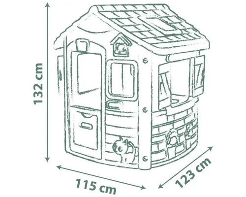 Игровой домик Smoby лесника Green Нео со ставнями 123x115x132 см (810503)