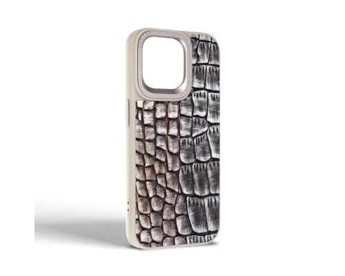 Чохол до мобільного телефона Harder Glamorous Croco Apple iPhone 14 Pro Max Grey Gold (ARM76774)