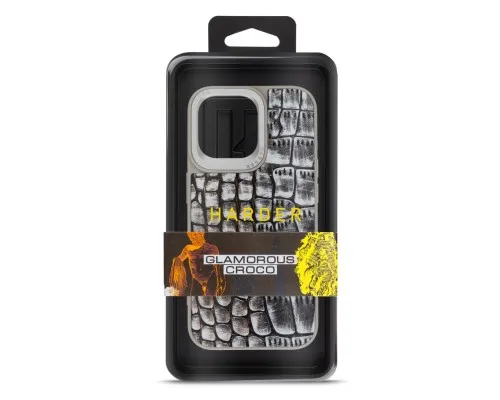 Чохол до мобільного телефона Harder Glamorous Croco Apple iPhone 14 Pro Max Grey Gold (ARM76774)