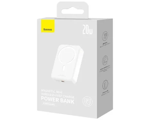 Батарея универсальная Baseus Magnetic Mini 20000mAh 20W, White (P10022102212-01 / PPCXM20)