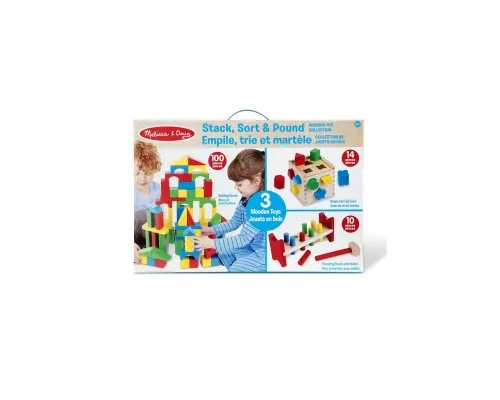 Розвиваюча іграшка Melissa&Doug МЕГА-набір Кубики/Сортер/Стучалка (MD93685)