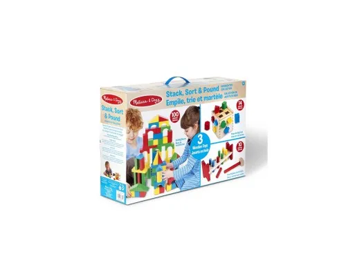 Розвиваюча іграшка Melissa&Doug МЕГА-набір Кубики/Сортер/Стучалка (MD93685)