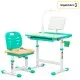 Парта зі стільцем Evo-kids (стіл+стілець+полиця+лампа) Green (Evo-17 Z Ergo)