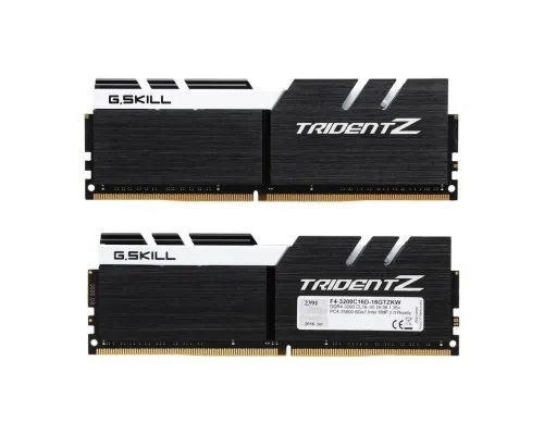 Модуль памяти для компьютера DDR4 16GB (2x8GB) 3200 MHz Trident Z Black H/White G.Skill (F4-3200C16D-16GTZKW)