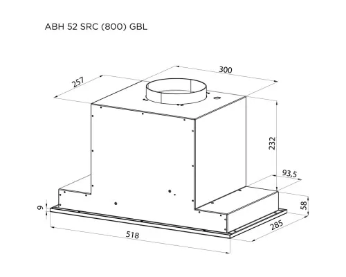 Витяжка кухонна Pyramida ABH 52 SRC (800) GBL