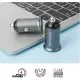 Зарядное устройство Armorstandart Car USB Type-C PD20W + USB QC 3.0 Grey (ARM65439)