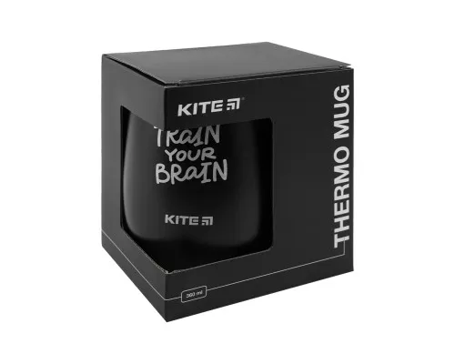 Поїльник-непроливайка Kite Train your brain термокружка 360 мл чорна (K22-378-01-1)