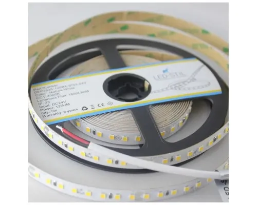 Светодиодная лента LED-STIL 4000K 12 Вт/м 2835 128 діодів IP33 24 Вольта 1800 lm нейтральне світло (DFP2835-128B4-IP33-24V)