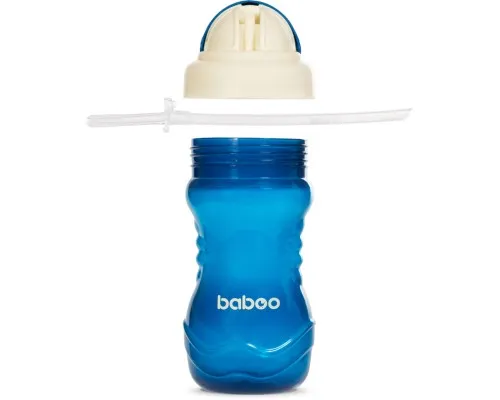 Поильник-непроливайка Baboo с силиконовой соломинкой, 360 мл, 9+ (голубая) (8-129)