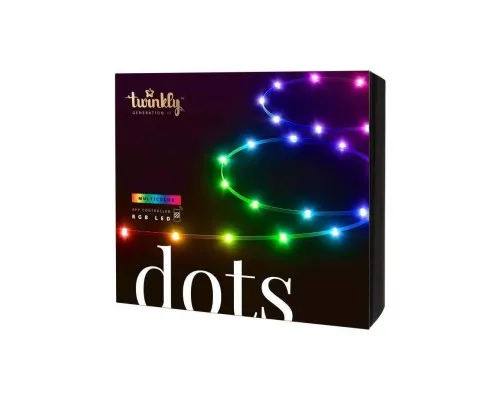 Гірлянда Twinkly Smart LED Dots Lights RGB 400 Gen II, IP44, 20м, прозорий (TWD400STP-TEU)
