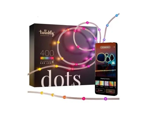 Гирлянда Twinkly Smart LED Dots Lights RGB 400 Gen II, IP44, 20м, прозрачный (TWD400STP-TEU)