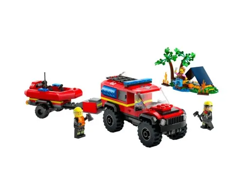 Конструктор LEGO City Пожарный внедорожник со спасательной лодкой 301 деталей (60412)