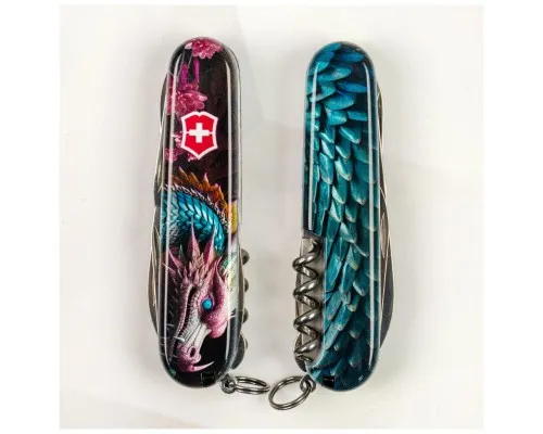 Нож Victorinox Climber Zodiac Лазурний дракон (1.3703.3_Z3290p)