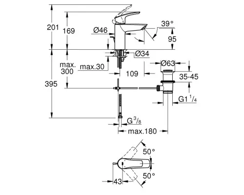 Змішувач Grohe S-Size Eurosmart New (33265003)