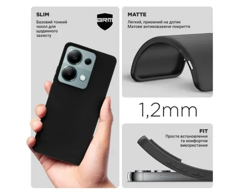 Чохол до мобільного телефона Armorstandart Matte Slim Fit Xiaomi Redmi Note 13 Pro 4G Black (ARM73134)
