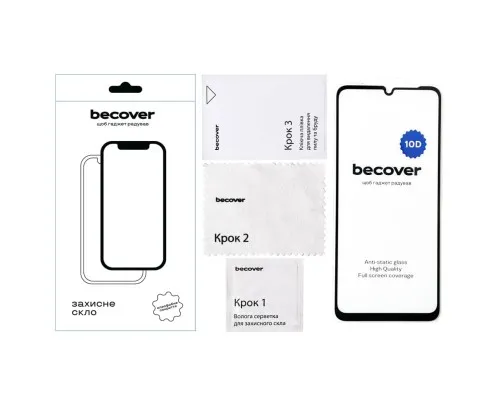 Скло захисне BeCover Poco C65 10D Black (711527)