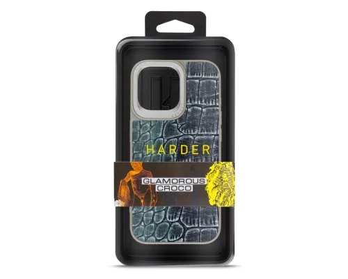 Чохол до мобільного телефона Harder Glamorous Croco Apple iPhone 14 Pro Max Grey Green (ARM76773)