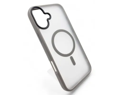 Чохол до мобільного телефона BeCover Metal Buttons Case (MagSafe) для Apple iPhone 16 Plus Gray (712095)