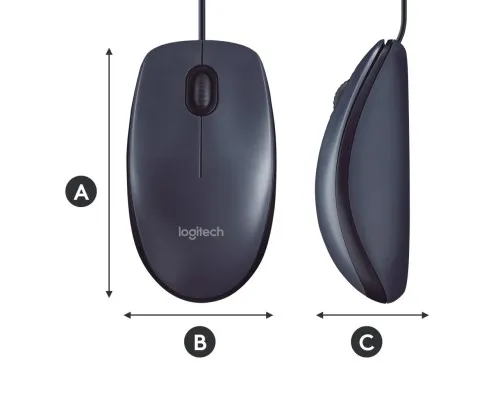 Мишка Logitech B100 (910-003357)