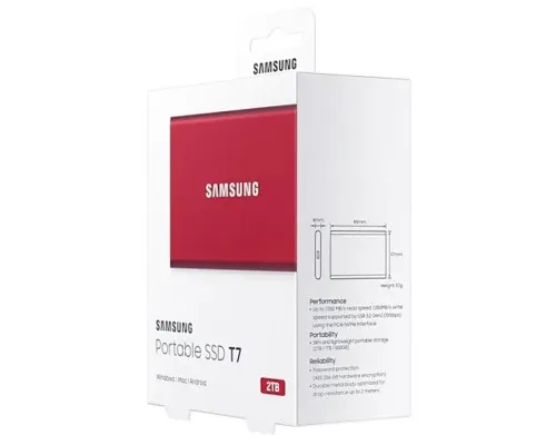 Накопитель SSD USB 3.2 2TB T7 Samsung (MU-PC2T0R/WW)