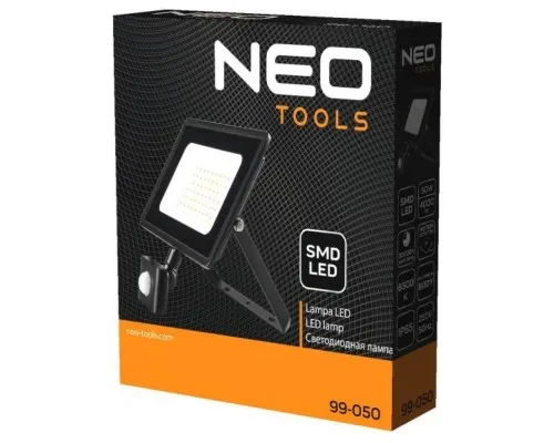 Прожектор Neo Tools алюміній, 220 В, 50Вт, 4000 люмен, SMD LED, кабель 0.15 м бе (99-050)