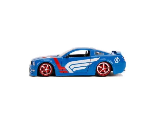 Машина Jada металлическая Марвел Мстители Ford Mustang GT (2006) + фигурка Капитана Америки 1:24 (253225007)