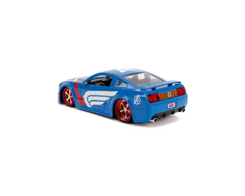 Машина Jada металлическая Марвел Мстители Ford Mustang GT (2006) + фигурка Капитана Америки 1:24 (253225007)