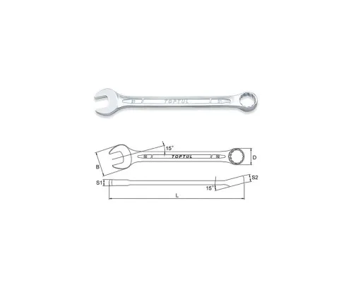 Ключ Toptul комбинированный 21мм (AAEB2121)