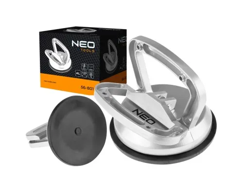 Присоска Neo Tools одинарна, алюмінієва, 120 мм, 50кг (56-801)
