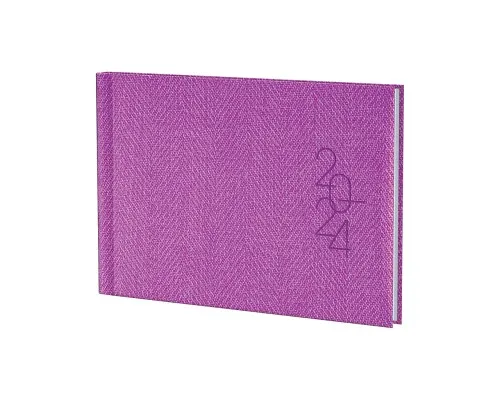 Еженедельник Brunnen датированный 2024 карманный Tweed Фиолетовый A6 72 листа (73-755 32 664)