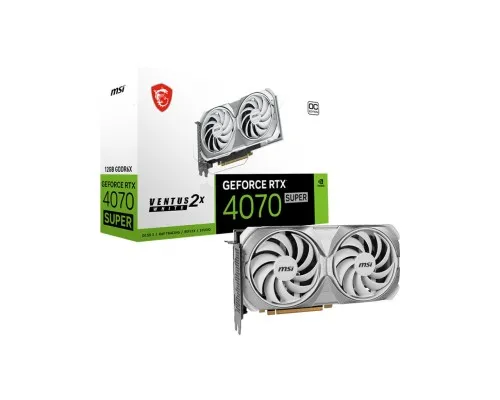 Видеокарта MSI GeForce RTX4070 SUPER 12Gb VENTUS 2X OC WHITE (RTX 4070 SUPER 12G VENTUS 2X WHITE OC)