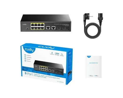 Комутатор мережевий Cudy GS1010PS2(120W)