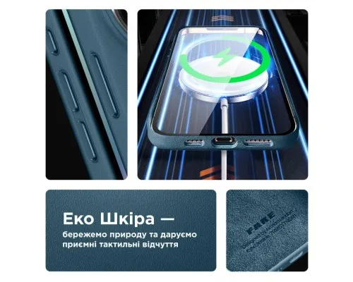 Чохол до мобільного телефона Armorstandart FAKE Leather Case Apple iPhone 15 Sea Blue (ARM76292)