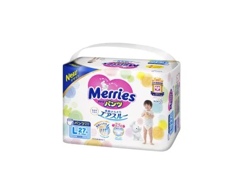 Подгузники Merries трусики для детей размер L 9-14 кг 27 шт (584753)