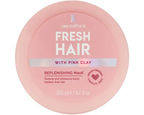 Маска для волосся Lee Stafford Fresh Hair Replenishing Mask з рожевою глиною 250 мл (5060282702844)