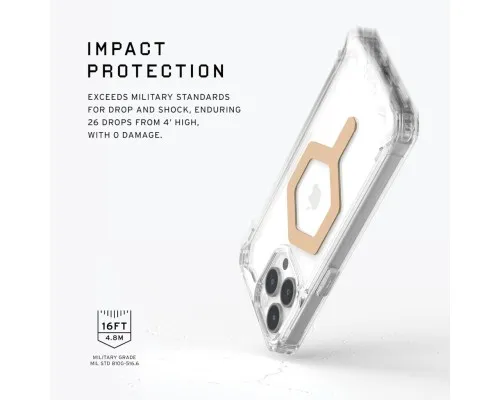 Чохол до мобільного телефона UAG iPhone 15 Pro Max, Plyo Magsafe, Ice/Gold (114305114381)